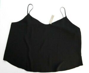 J Crew 365 Women's V-neck Camisole  Black size 22 New Style H6857